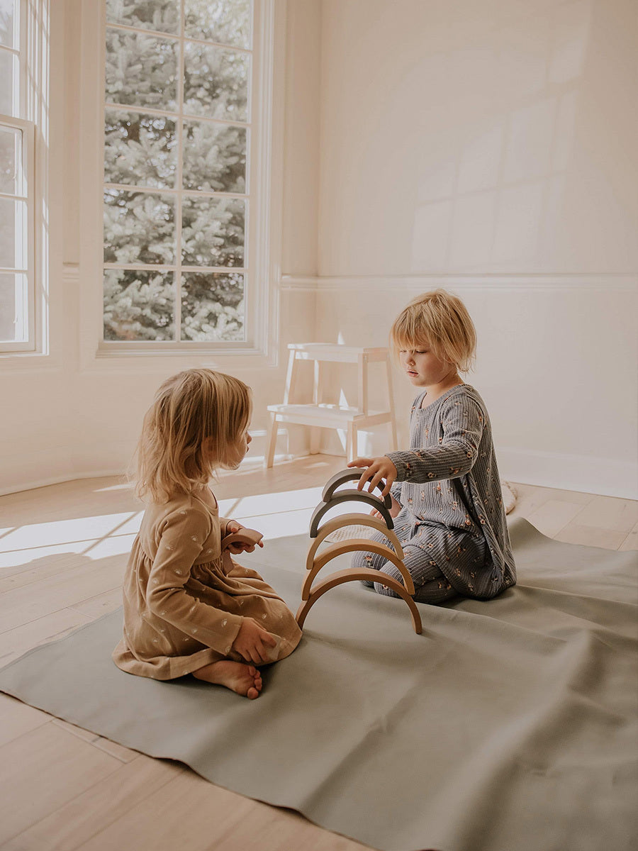 SABO Concept - Wooden Rainbow Toy - Mustard - Laadlee