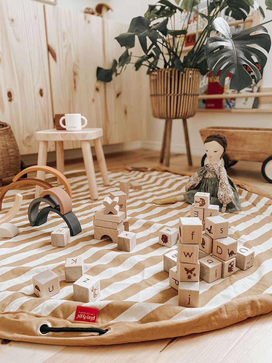 SABO Concept - Wooden English Alphabet Blocks Set - Wood - Laadlee