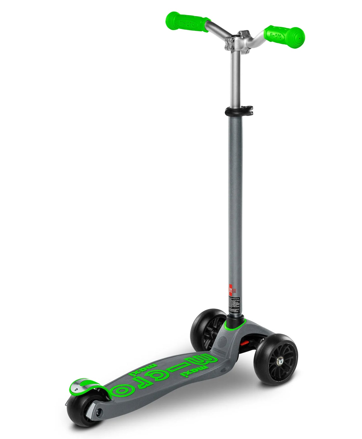 Micro Maxi Deluxe Pro Scooter - Grey and Green - Laadlee