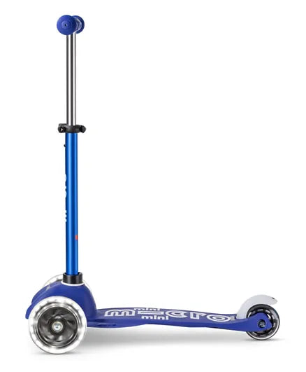 Micro Mini Deluxe Scooter with LED Wheels  - Blue White - Laadlee