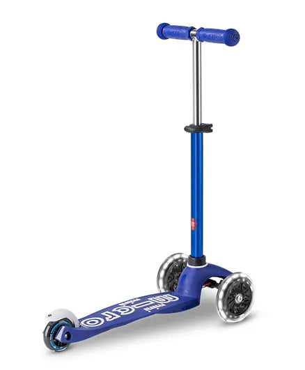 Micro Mini Deluxe Scooter with LED Wheels  - Blue White - Laadlee