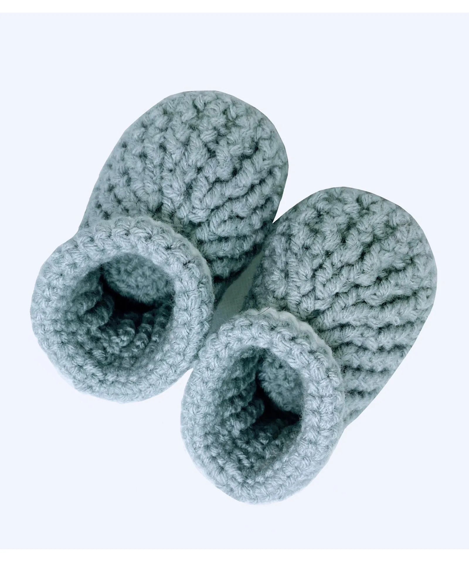 Pikkaboo Cuddles & Snuggles Crochet Baby Booties - Grey - Laadlee