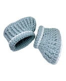 Pikkaboo Cuddles & Snuggles Crochet Baby Booties - Grey - Laadlee