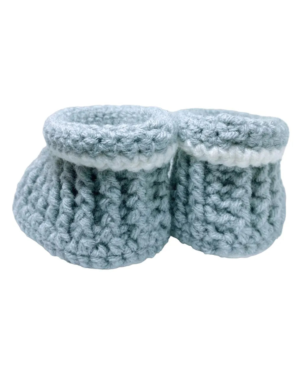 Pikkaboo Cuddles & Snuggles Crochet Baby Booties - Grey - Laadlee