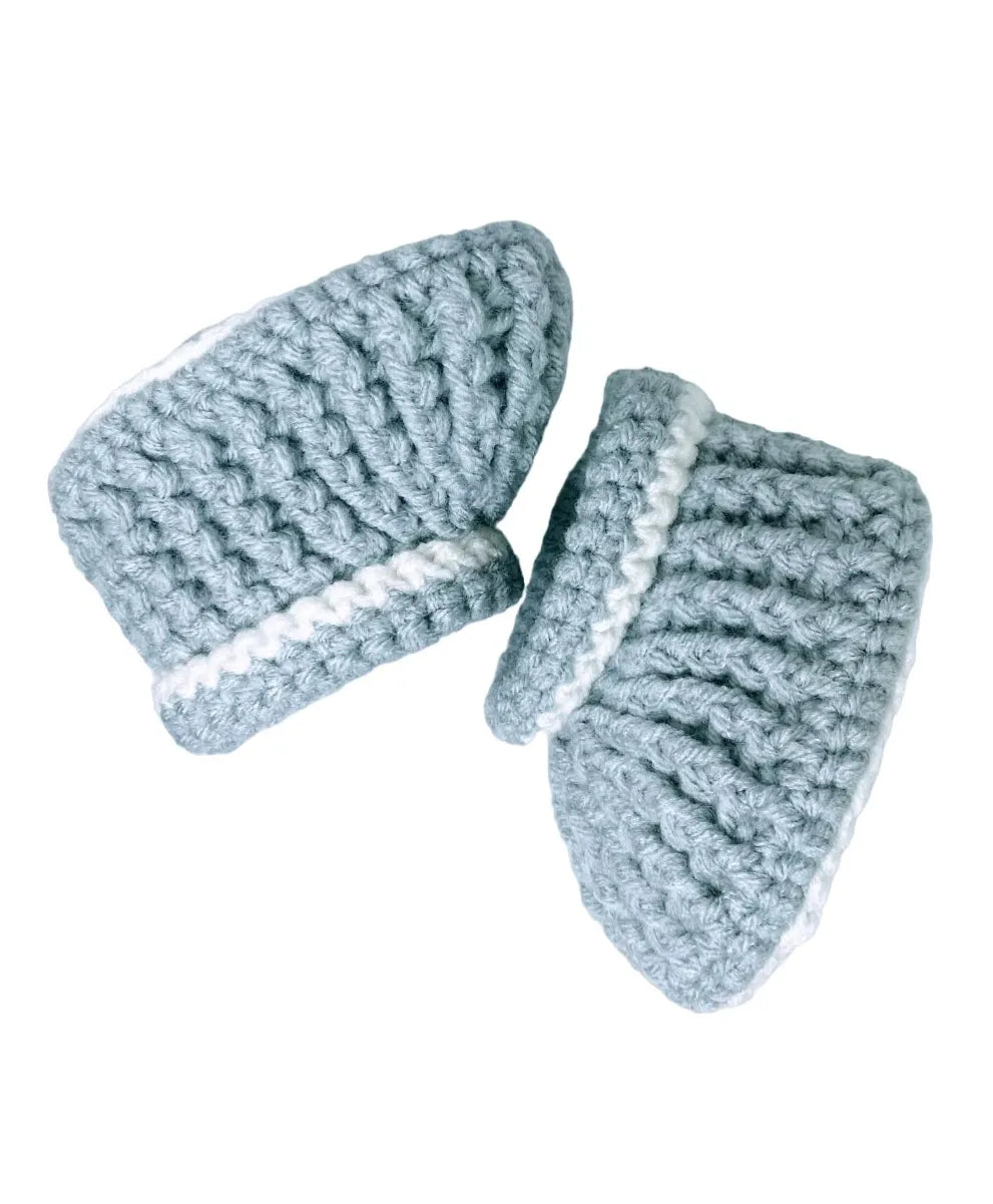 Pikkaboo Cuddles & Snuggles Crochet Baby Booties - Grey - Laadlee