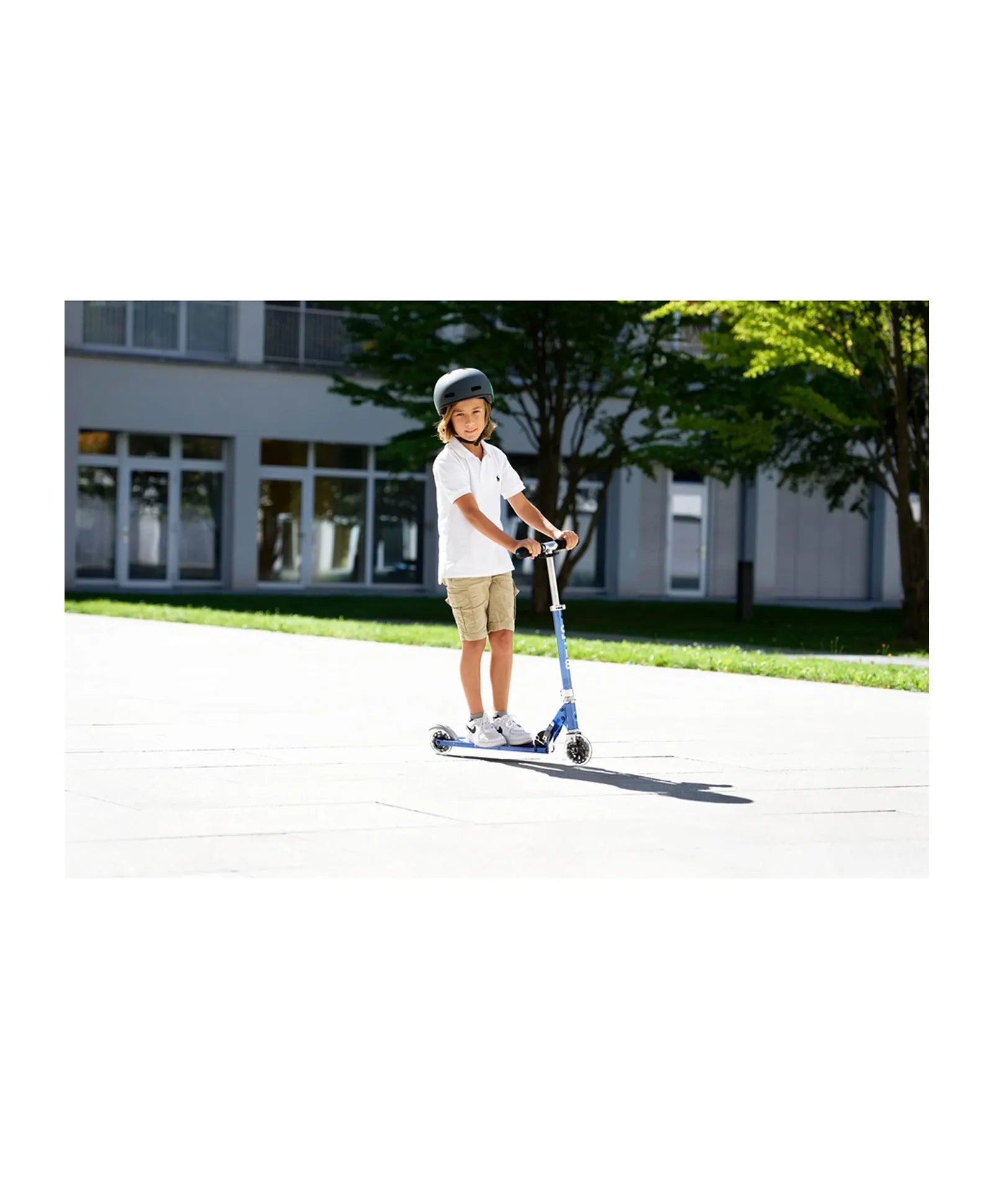 Micro Sprite Scooter with LED Wheels - Stripe Blue - Laadlee