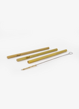 Citron Organic Bamboo Set of 3 Straws & Brush - Laadlee