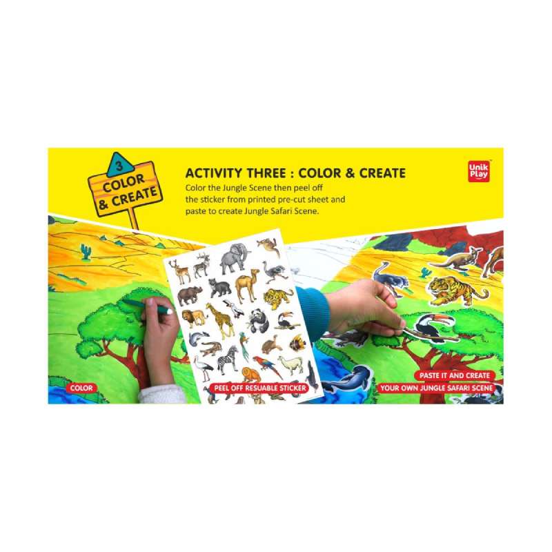 Unik Play 3 in 1 Giant Coloring Book - Laadlee