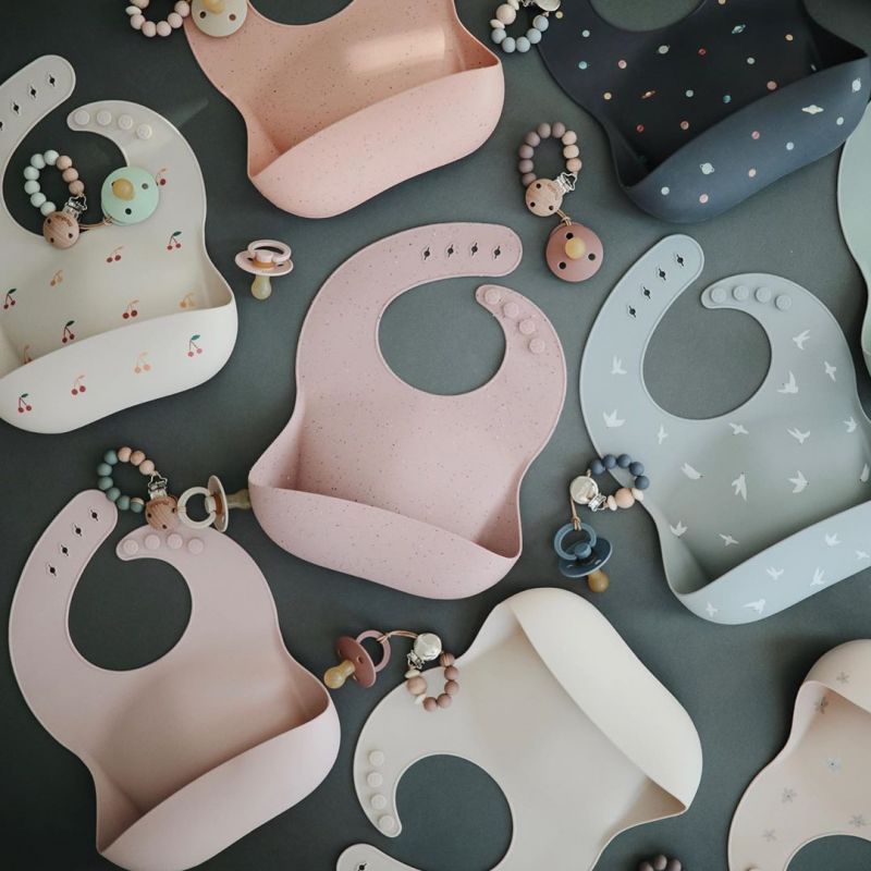 Mushie Silicone Bib Seagull Cadet - Laadlee