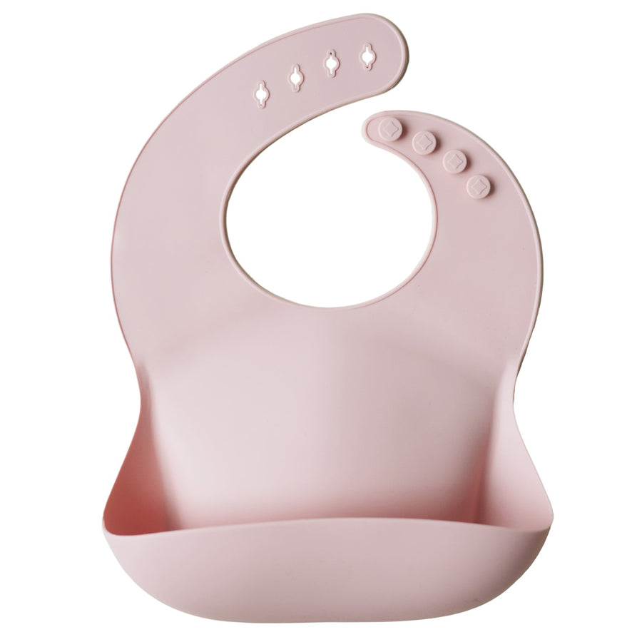 Mushie Silicone Bib Blush - Laadlee