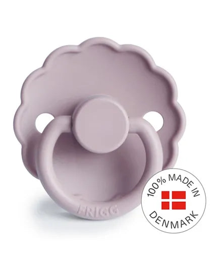Frigg Daisy Latex Baby Pacifier 6M-18M, 1Pack, Soft Lilac - Size 2 - Laadlee