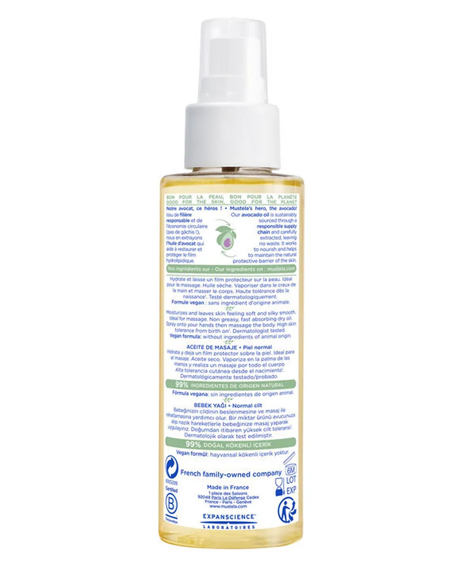 Mustela - Baby Massage Oil 100ml - Laadlee