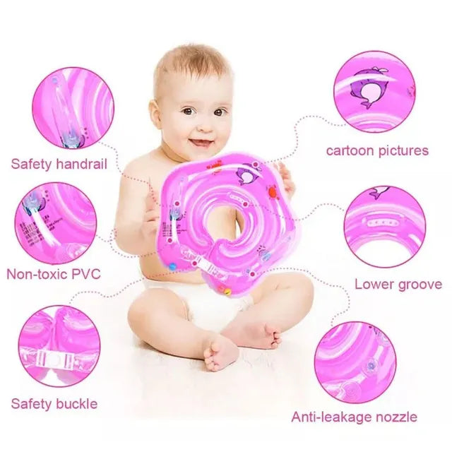 Pikkaboo - ISwimSafe Infant Neck Floater - Pink - Laadlee