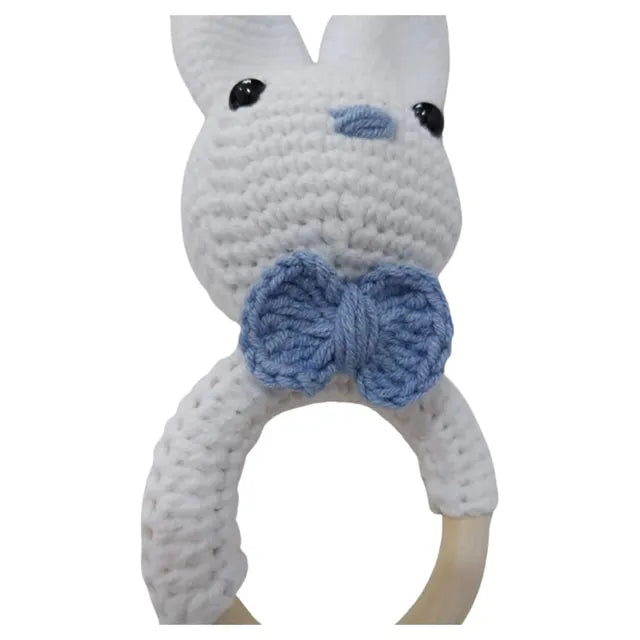 Pikkaboo HeavenlyHugs Mr. Rabbit Crochet Teether, Booties, and Blanket Set - Laadlee