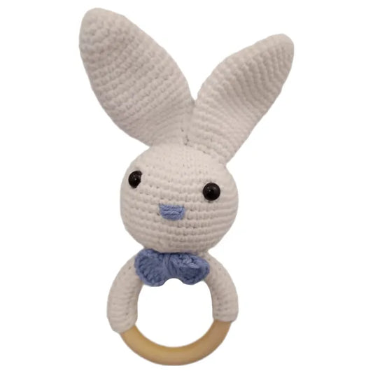 Pikkaboo HeavenlyHugs Mr. Rabbit Handmade Crochet Teether - Laadlee