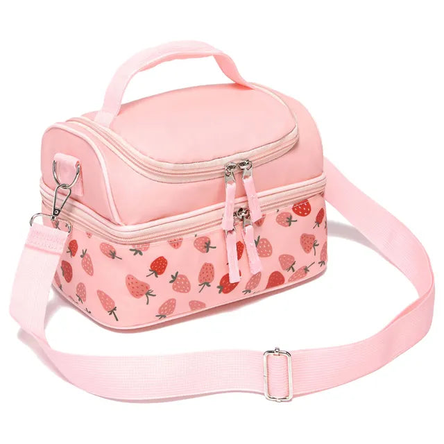 Little IA Strawberry Double-Decker Lunchbag - Laadlee