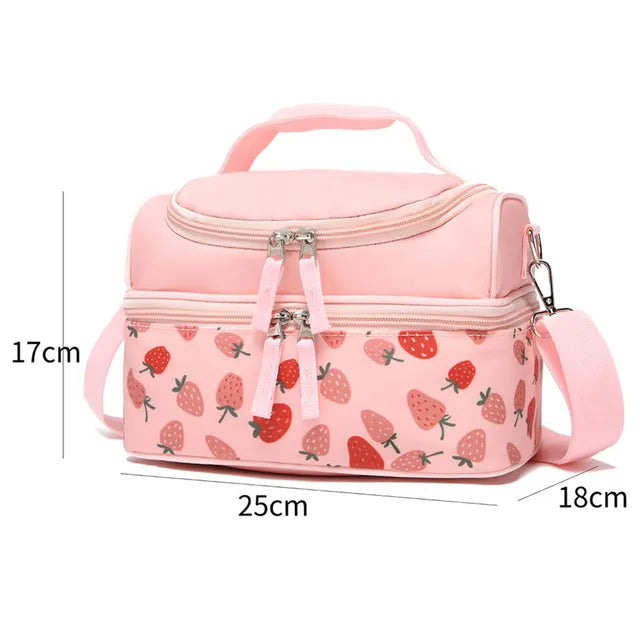 Little IA Strawberry Double-Decker Lunchbag - Laadlee