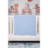 Little IA Blue Cable Knit Baby Blanket - Laadlee