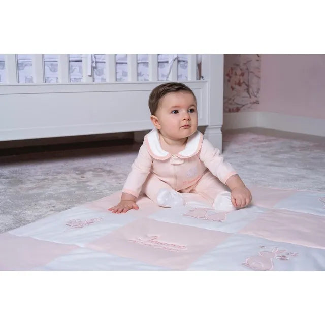 Little IA Organic Cotton Bunny Patchwork Blanket - Laadlee