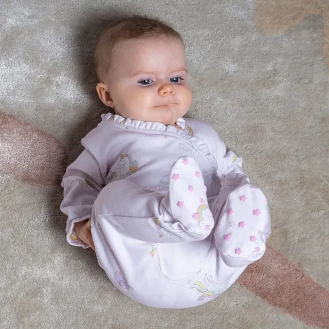 Little IA Unicorn Ruffled Sleepsuit - Laadlee