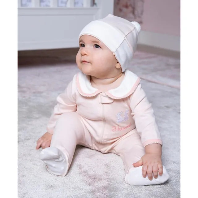 Little IA Organic Cotton Bunny Smart-Zip Sleepsuit - Laadlee