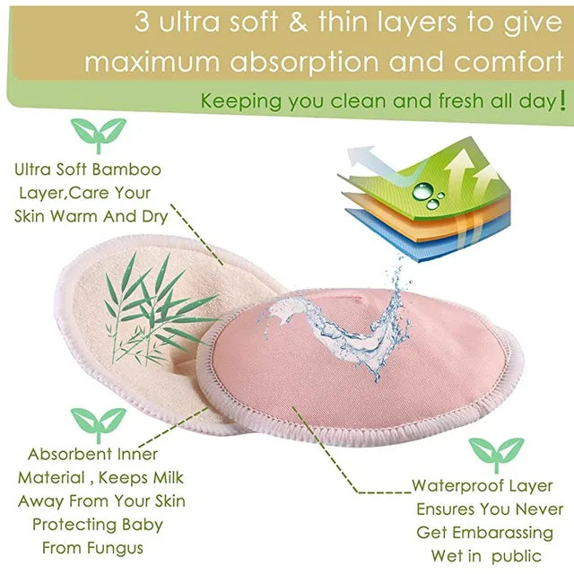 Pikkaboo - 14 Pcs Breast Pads + Laundry Bag & Storage Bag - Laadlee