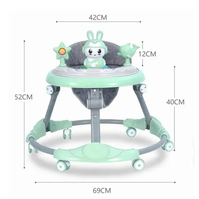 Pikkaboo RforRabbit Roll & Learn Baby Walker - Green - Laadlee