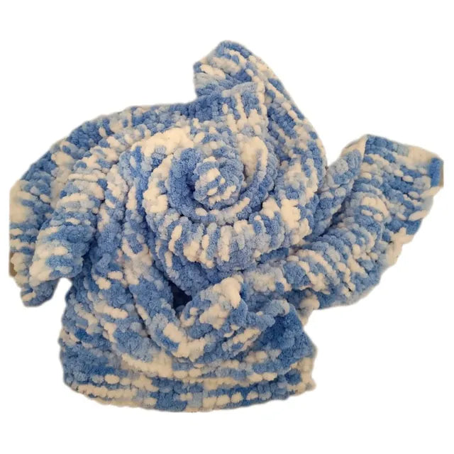 Pikkaboo HeavenlyHugs Handmade Crochet Baby Blanket - Blue - Laadlee