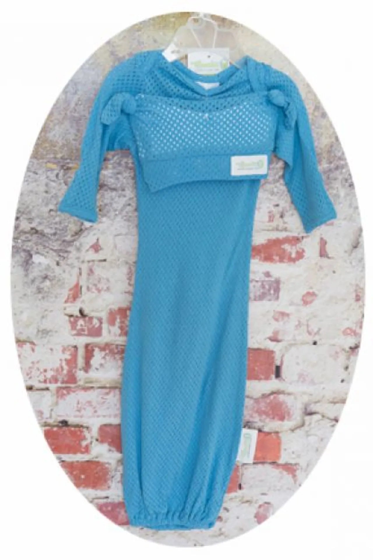 Woombie Ultra Air Gowns + Hat - Aqua - Laadlee