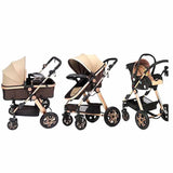 Pikkaboo - 4in1 Luxury Stroller Travel System - Beige - Laadlee