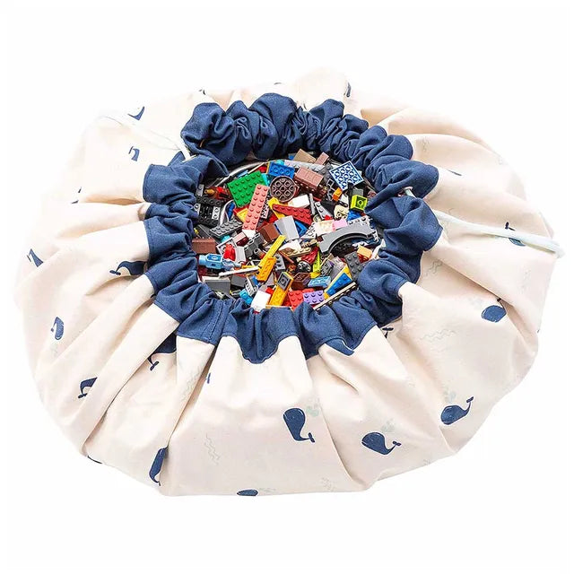Play & Go Playmat & Storage Bag - Whale - Laadlee