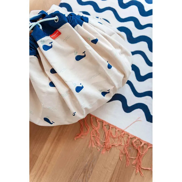 Play & Go Playmat & Storage Bag - Whale - Laadlee