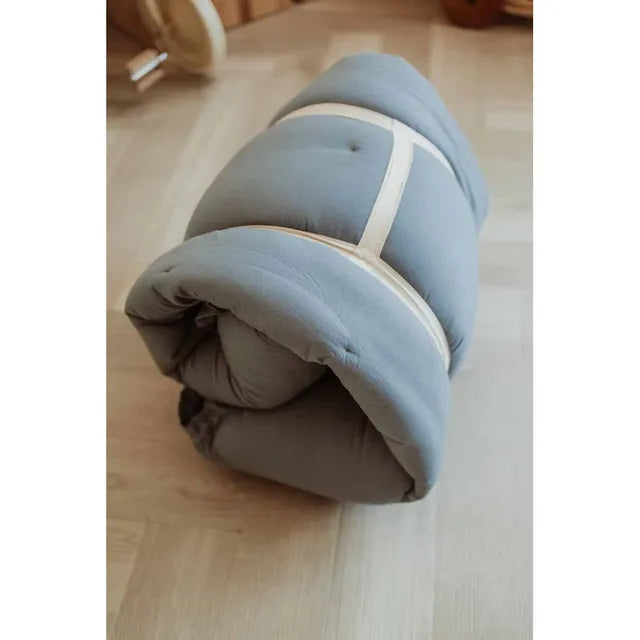 Play & Go Bloom Organic Playmat and Storage Bag - Dusty Blue - Laadlee