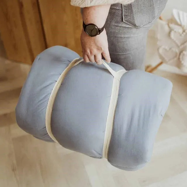 Play & Go Bloom Organic Playmat and Storage Bag - Dusty Blue - Laadlee