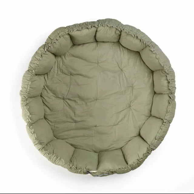 Play & Go Bloom Organic Playmat and Storage Bag - Meadow Green - Laadlee