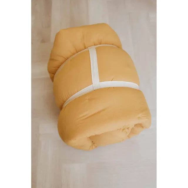 Play & Go Bloom Organic Playmat and Storage Bag - Mustard Chai Tea - Laadlee