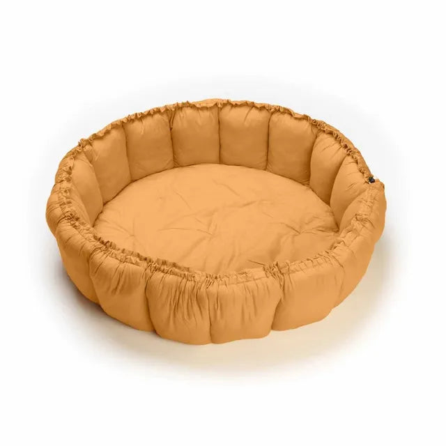 Play & Go Bloom Organic Playmat and Storage Bag - Mustard Chai Tea - Laadlee