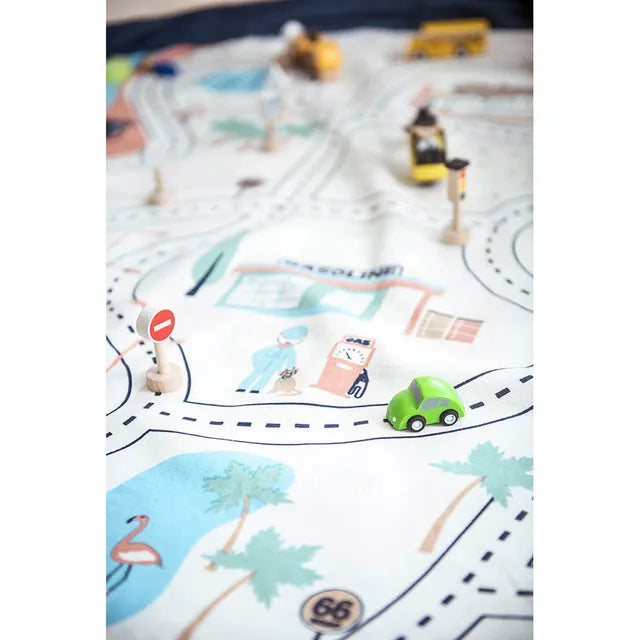Play & Go Playmat & Storage Bag - L.A. Road Map - Laadlee