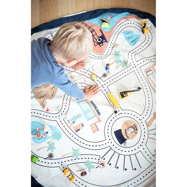 Play & Go Playmat & Storage Bag - L.A. Road Map - Laadlee