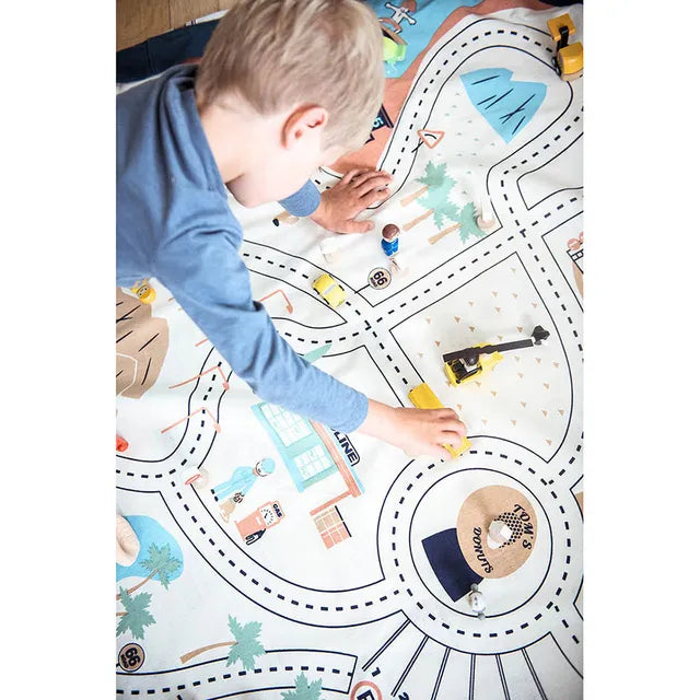 Play & Go Playmat & Storage Bag - L.A. Road Map - Laadlee