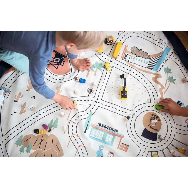 Play & Go Playmat & Storage Bag - L.A. Road Map - Laadlee