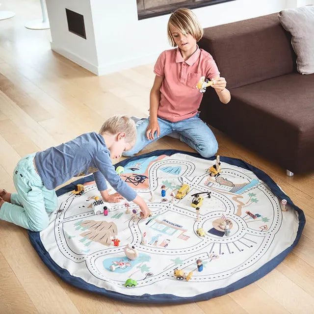 Play & Go Playmat & Storage Bag - L.A. Road Map - Laadlee