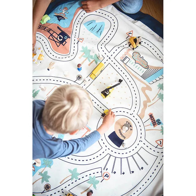 Play & Go Playmat & Storage Bag - L.A. Road Map - Laadlee