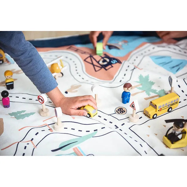 Play & Go Playmat & Storage Bag - L.A. Road Map - Laadlee