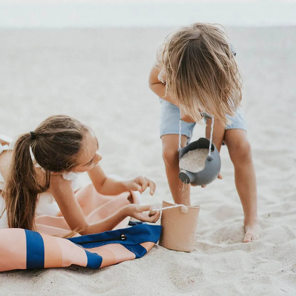 Play & Go Playmat & Storage Bag - Outdoor Stripes Mokka - Laadlee