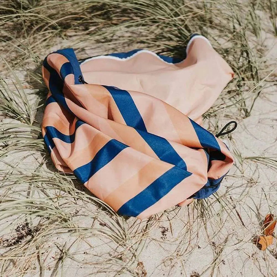 Play & Go Playmat & Storage Bag - Outdoor Stripes Mokka - Laadlee