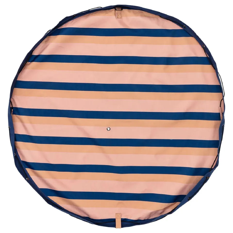 Play & Go Playmat & Storage Bag - Outdoor Stripes Mokka - Laadlee