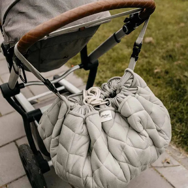 Play & Go Playmat & Storage Bag - Organic Meadow Green - Laadlee