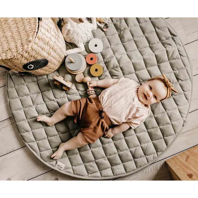 Play & Go Playmat & Storage Bag - Organic Meadow Green - Laadlee