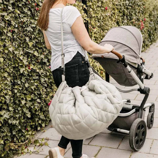 Play & Go Playmat & Storage Bag - Organic Meadow Green - Laadlee